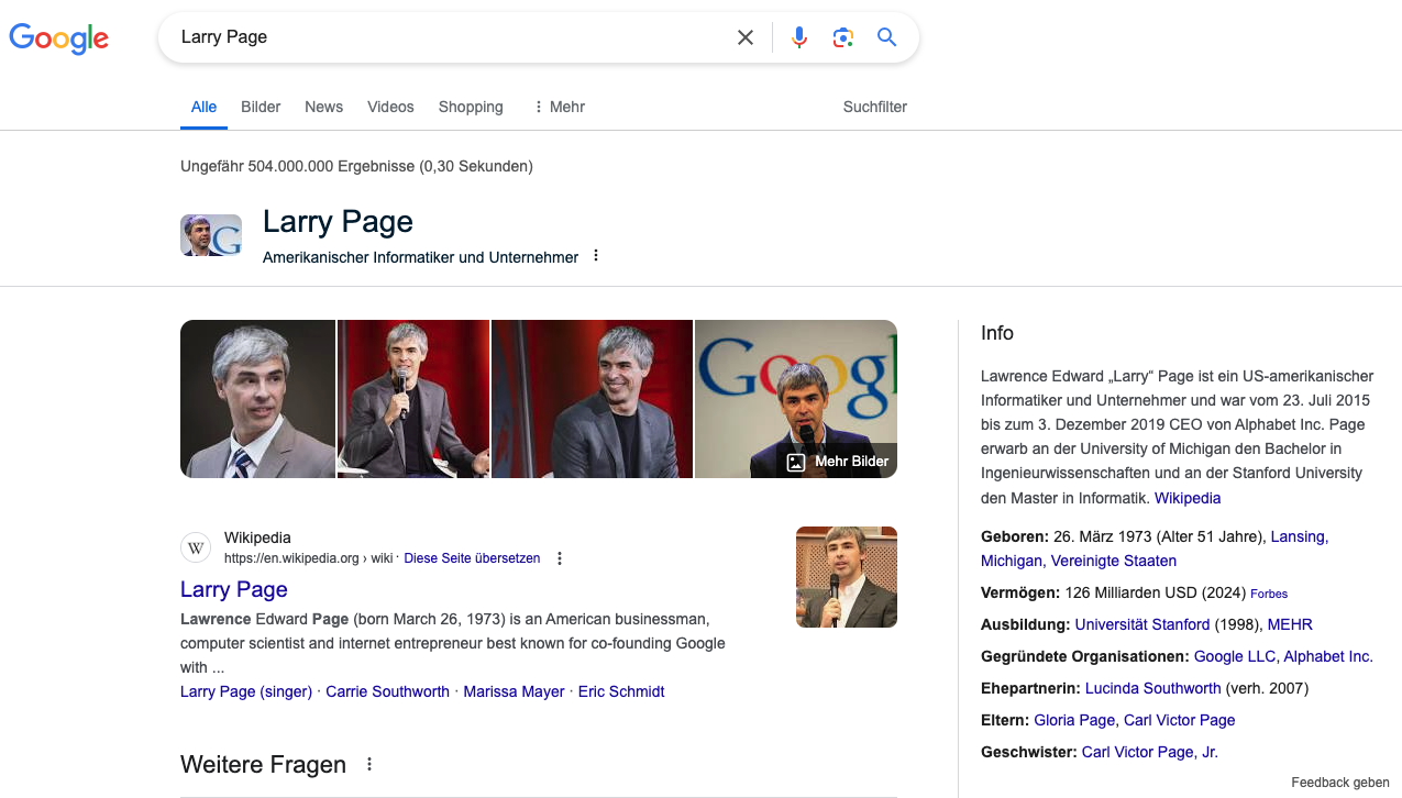 google knowledge graph