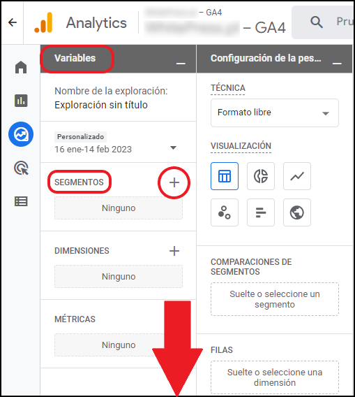 Cómo crear segmentos en Google Analytics 4