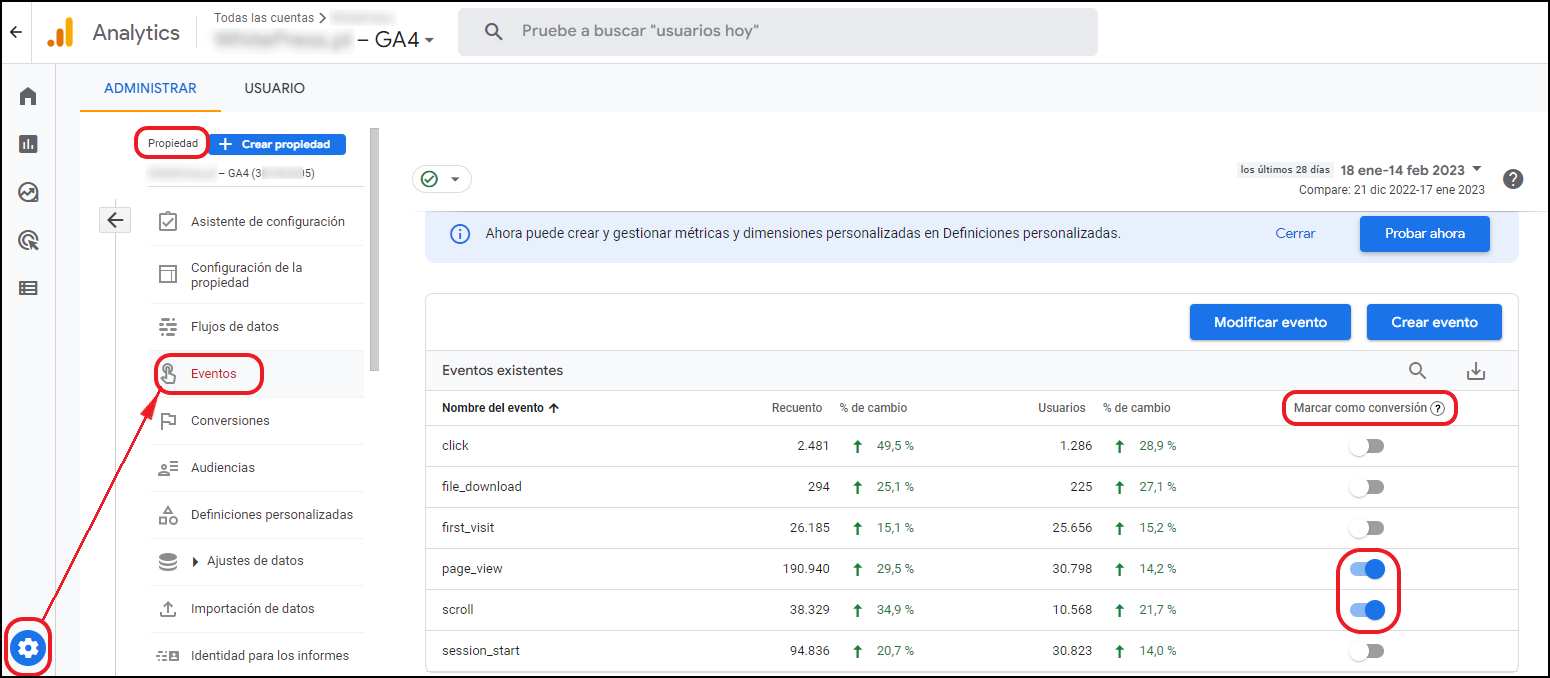 Cómo medir las conversiones en Google Analytics 4