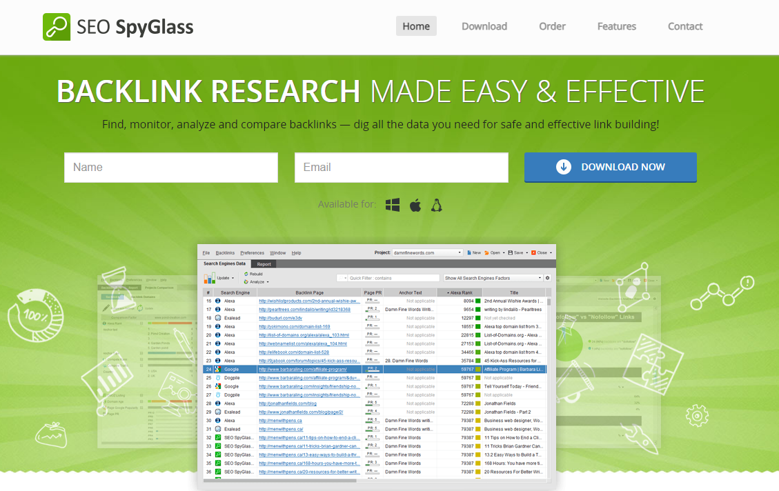 Spy Glass seo tool