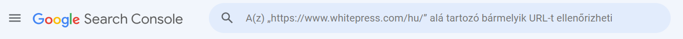  URL ellenőrzése a Google Search Console-ban.