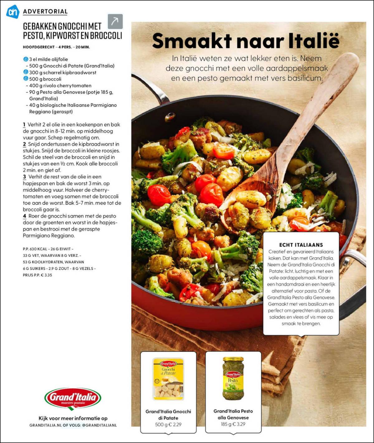 Advertorial vind je in het blad Allerhande