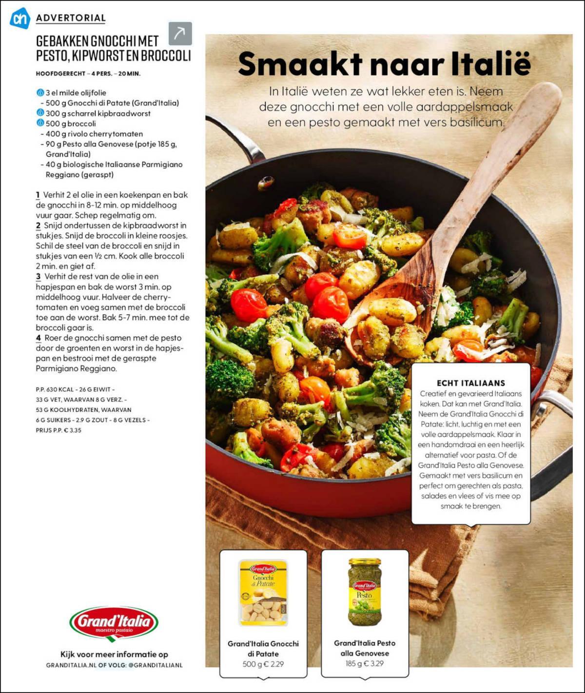 Advertorial vind je in het blad Allerhande