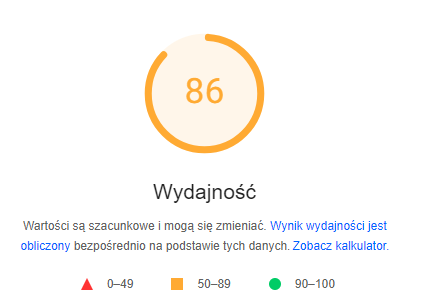 ocena szybkości ładowania strony pagespeed insights
