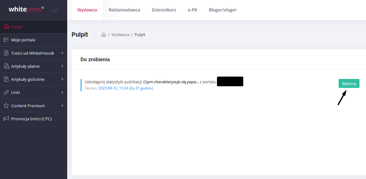 Udostępnianie statystyk publikacji w WhitePress