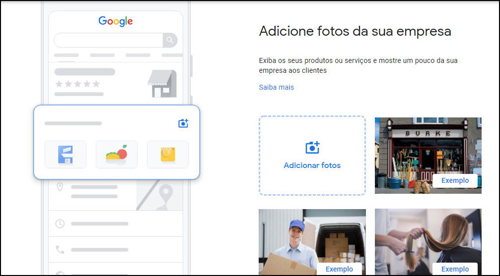 Adicionar fotos