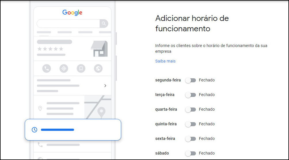 Horário de funcionamento