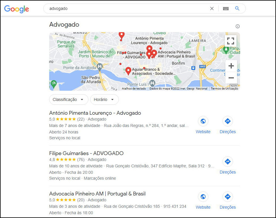O Map pack do Google