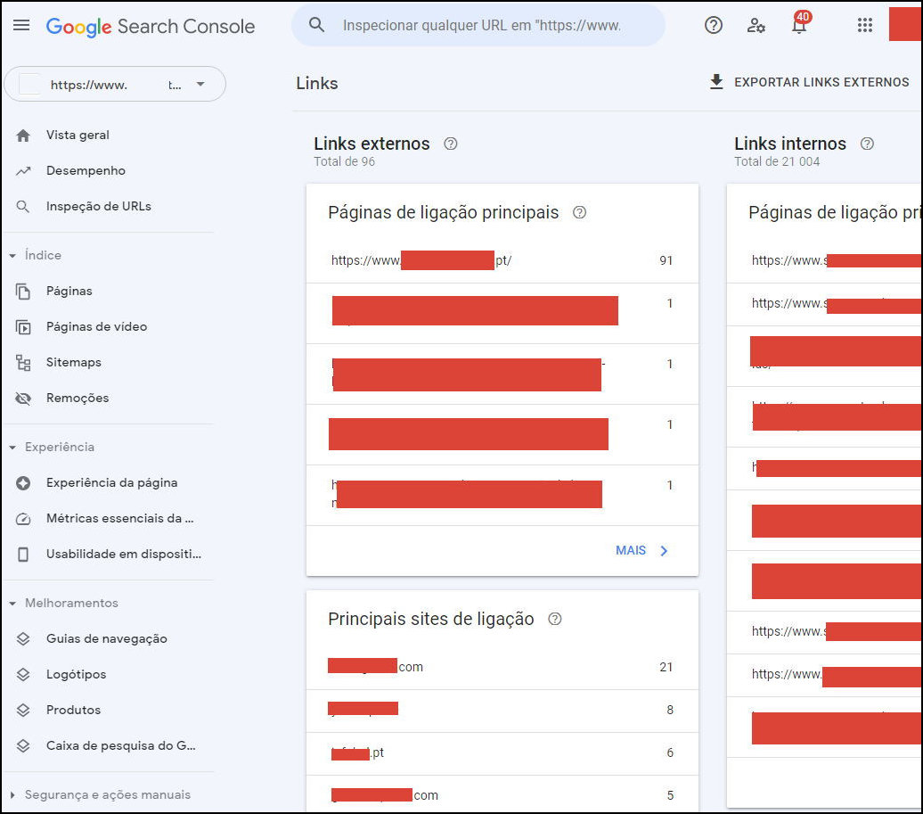 Google Search Console backlinks