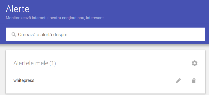 Monitorizarea mențiunilor brandului cu Google Alerts