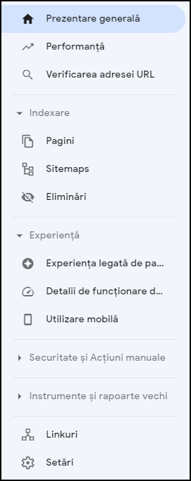 Rapoarte Google Search Console