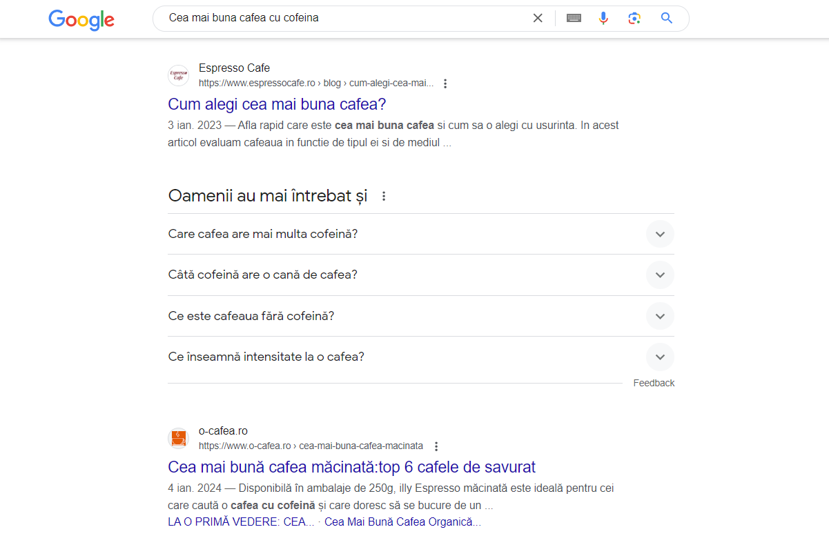 Oamenii mai întreabă (People Also Ask)