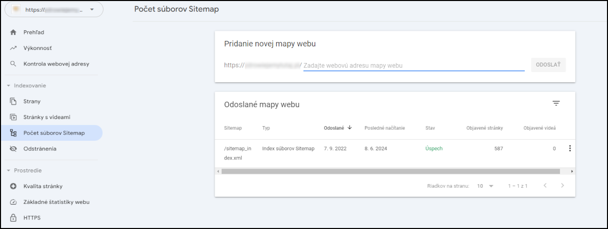 Pridávanie a vyhodnotenie máp stránok