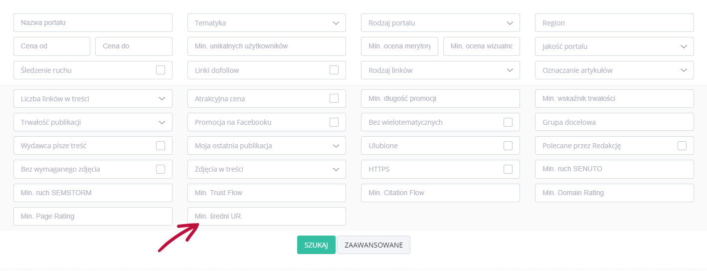 średnie url rating w platformie whitepress