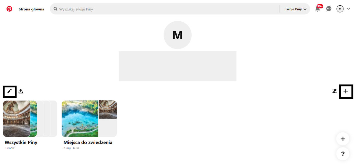 Tworzenie tablicy Pinterest