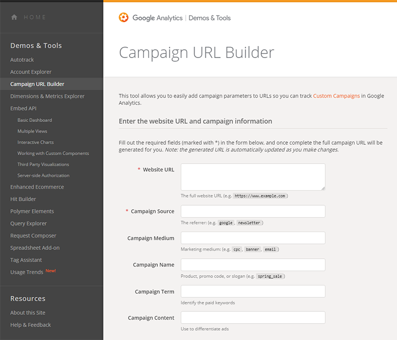 campaign URL builder