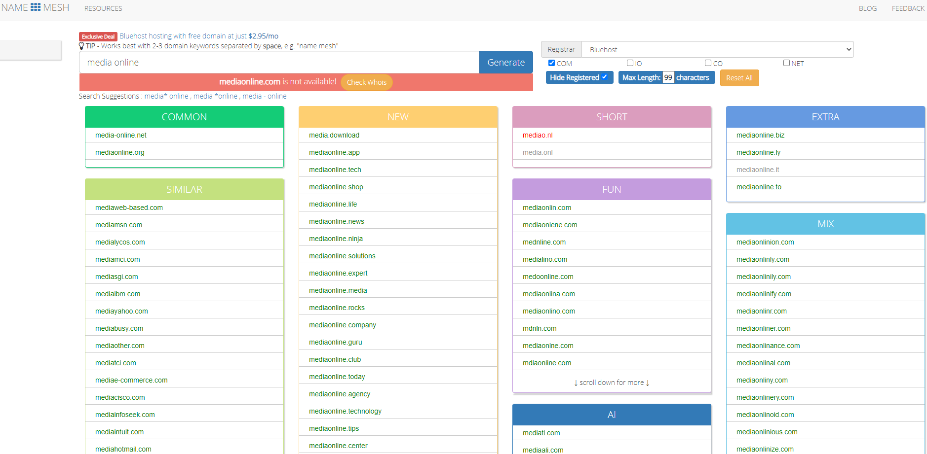 Screen Namemesh.com