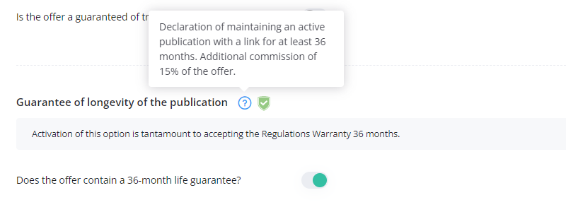 36 month guarantee UK 2