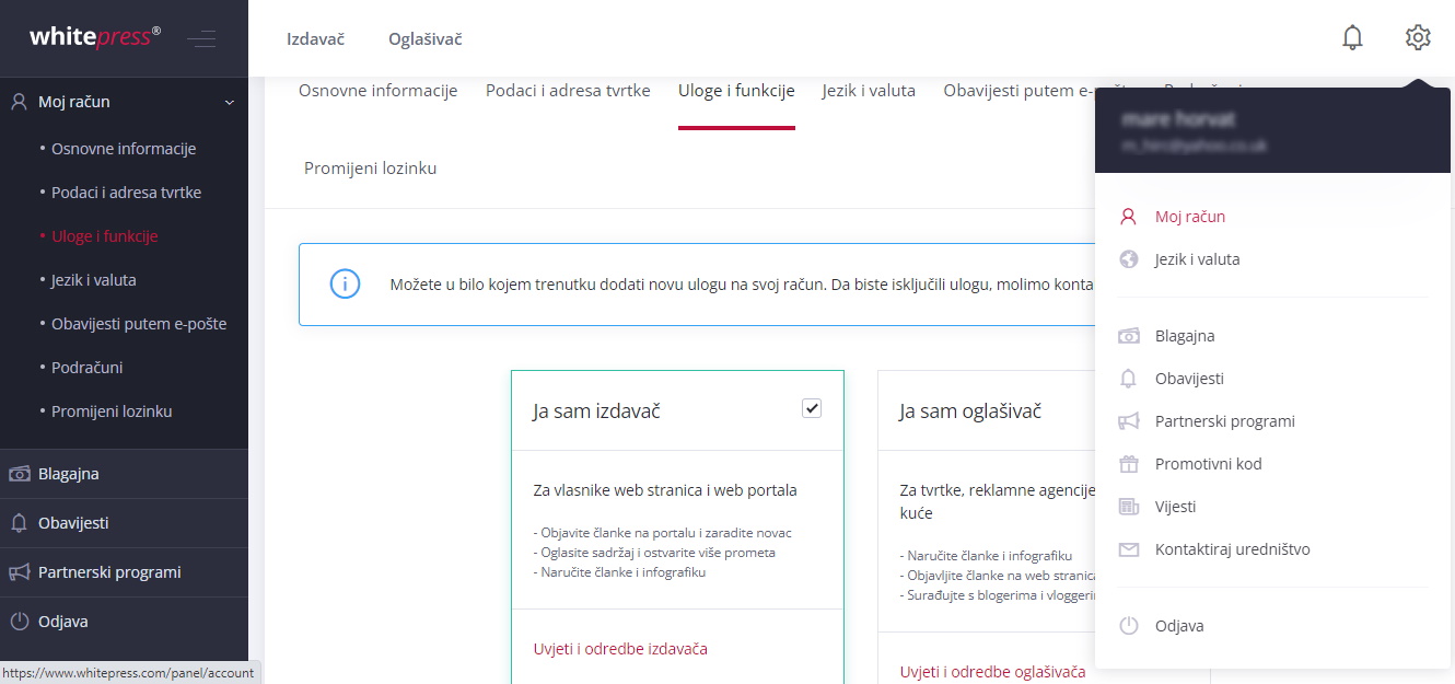 Screen na WhitePressu- dodavavanje racuna