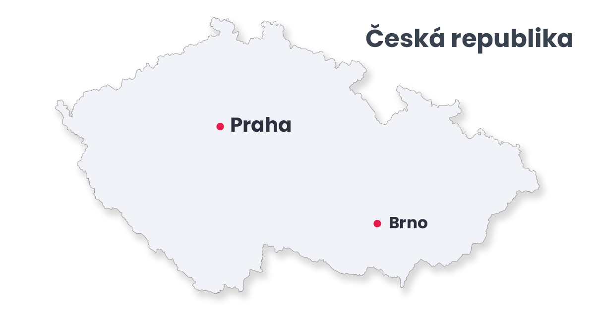Mapa Česká republika obrys