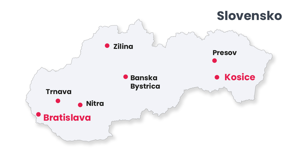 Mapa Slovenska obrys