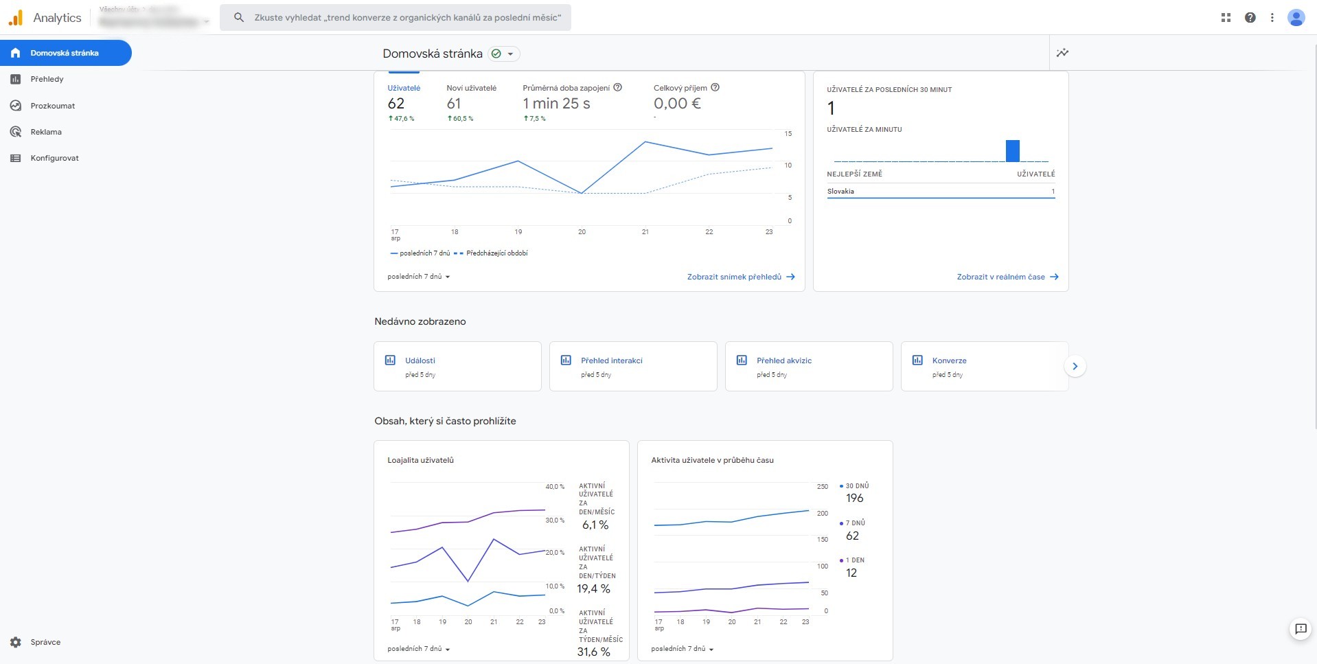 Nastavení Google Analytics 4