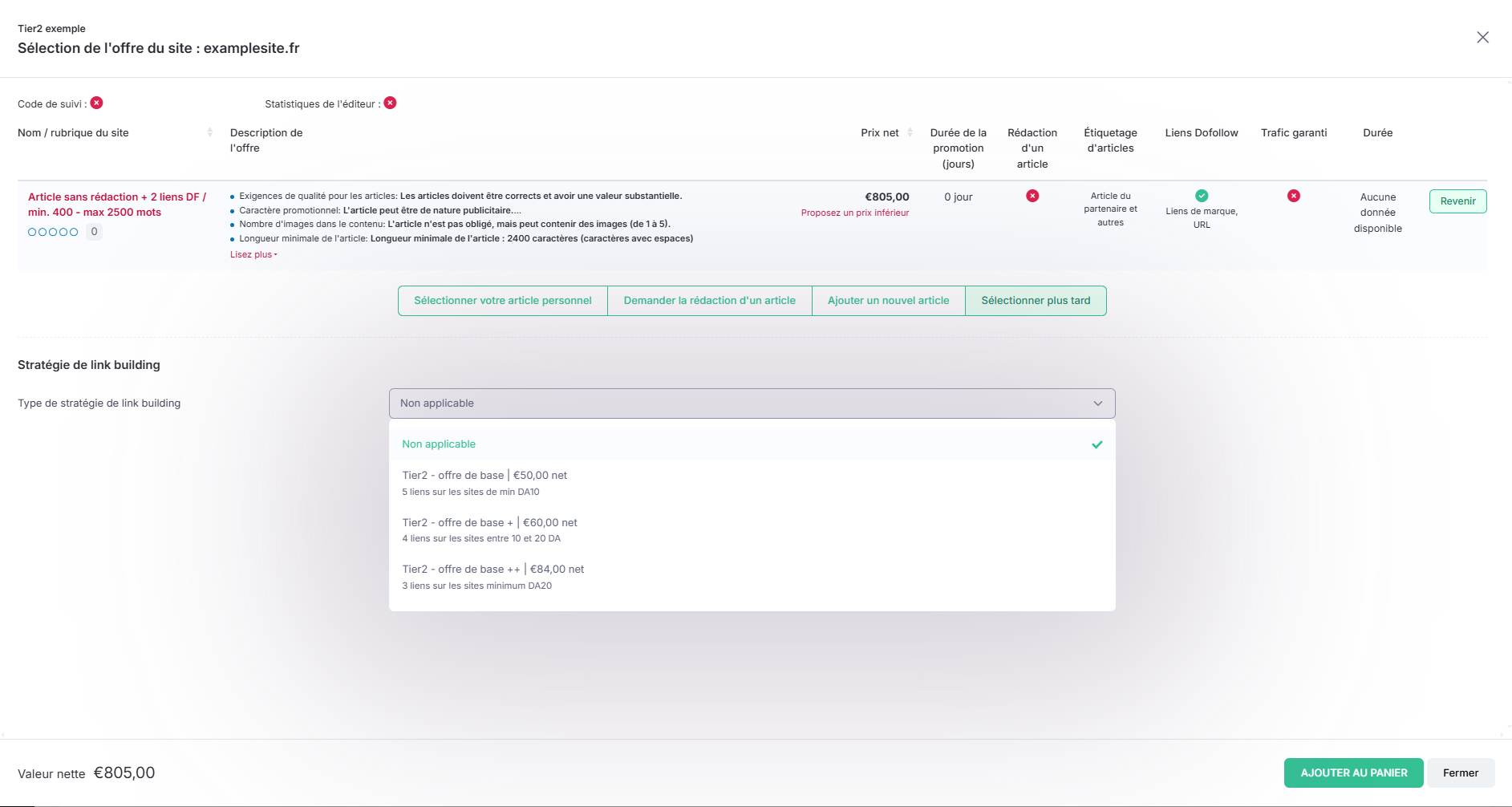 Vue des possibilités d’utiliser le maillage de niveau 2 via WhitePress®