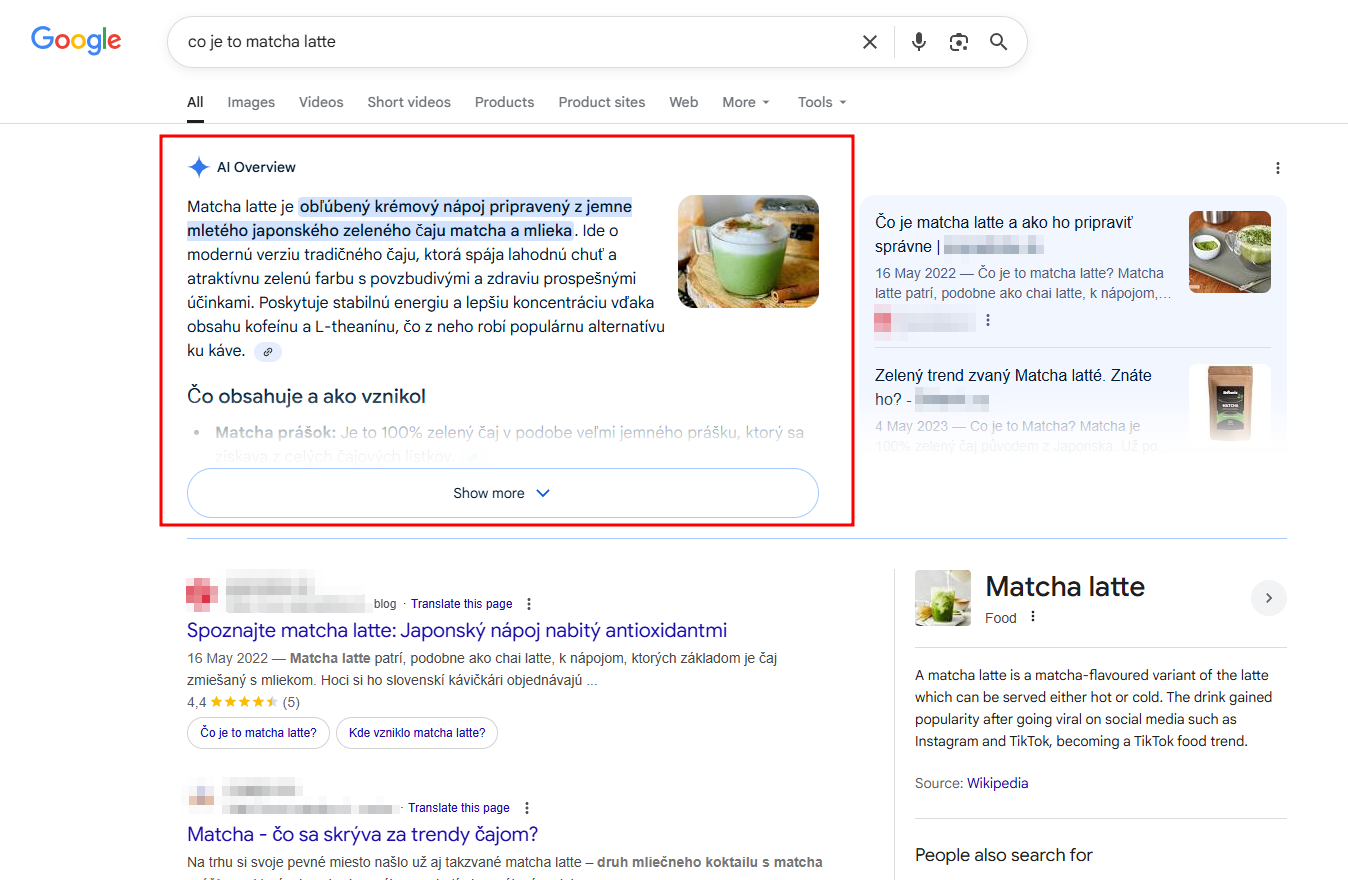 Príklad AI Overviews v Googli