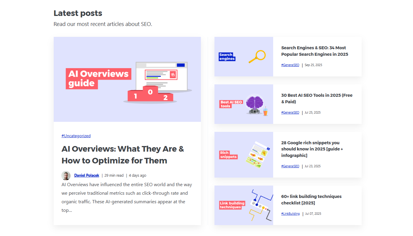 Mangools Blog screenshot