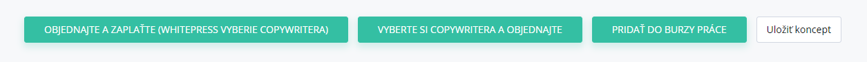 Možnosti ako si objednať obsah na WhitePress