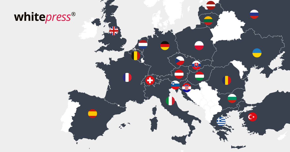 Mapa a logo WhitePress - printscreen 