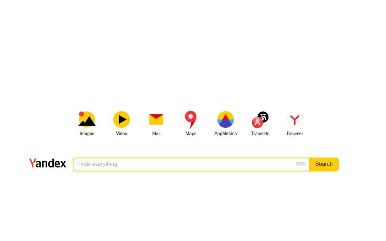 yandex arama motoru ana ekranı