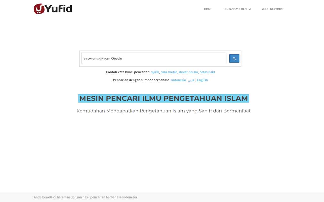 yufid islami arama motoru