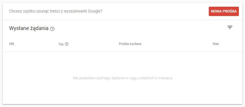 Żądanie usunięcia URL w Google Webmaster Tools