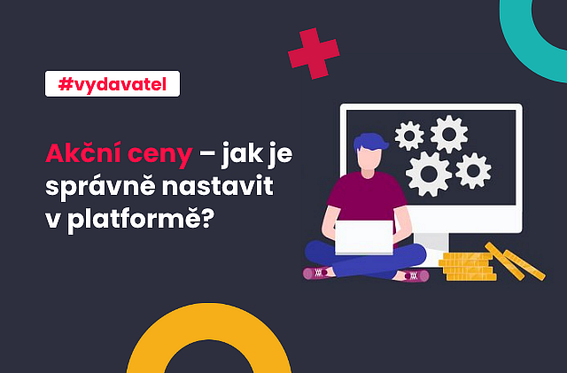 Muž si nastavuje akční ceny ve WhitePress