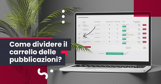 Come dividere il carrello delle pubblicazioni?