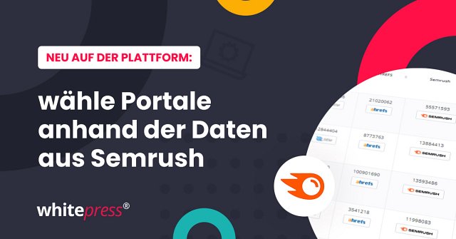 Semrush-Daten in WhitePress